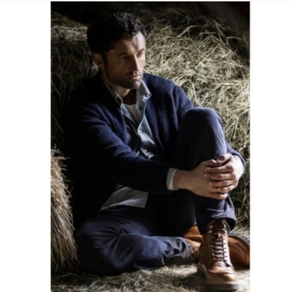 NWOT Line of Trade The Dockside Shawl Cardigan Medium 100% Shetland Wool - Picture 4 of 9